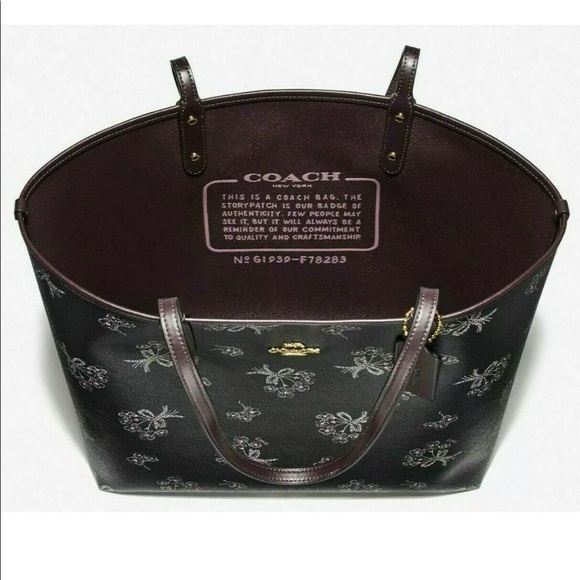 👜💕NWT Coach Reversible Tote  Floral - Picture 7 of 7